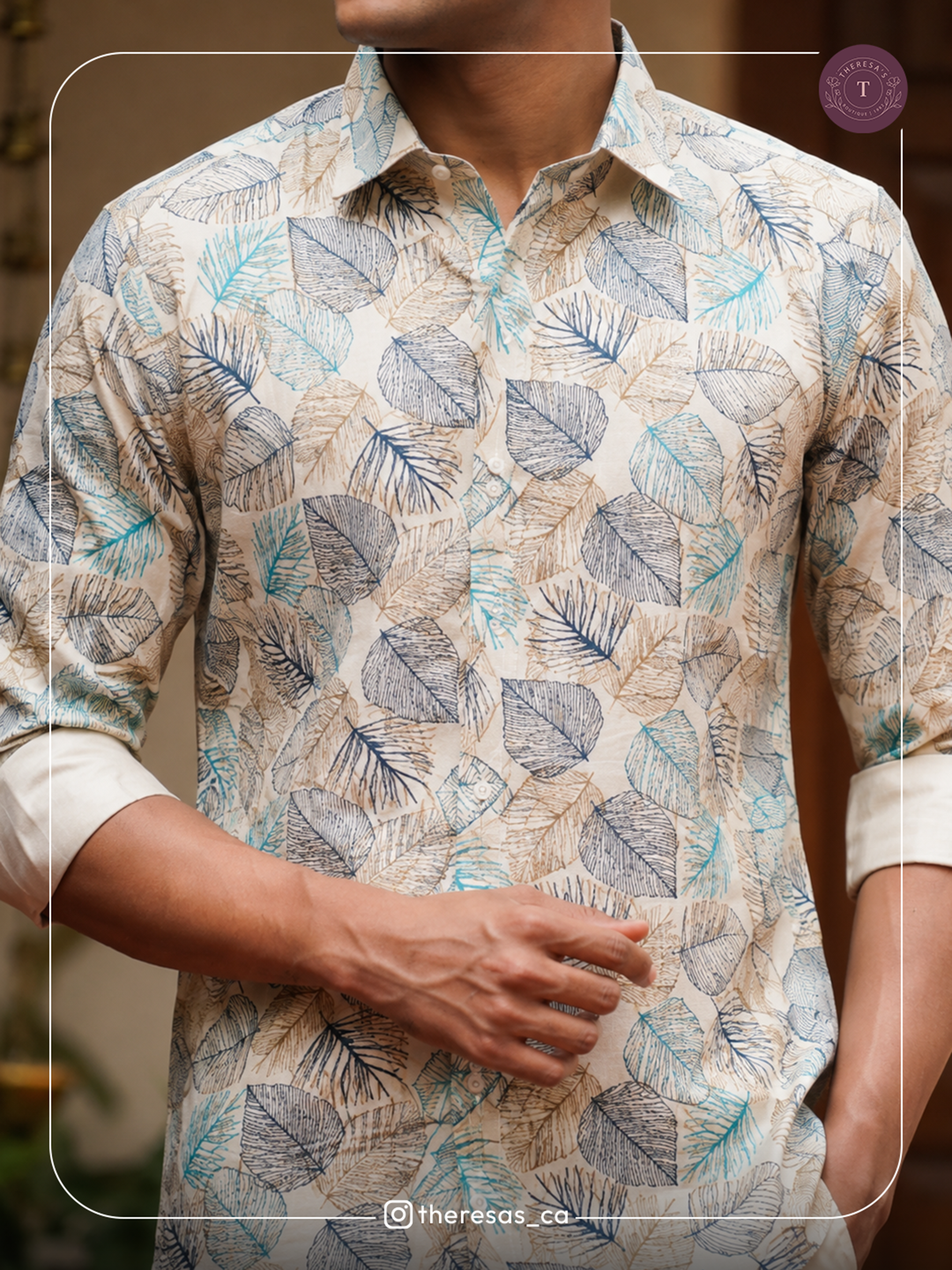 Elegant Contemporary Kerala Shirt & Mundu Set