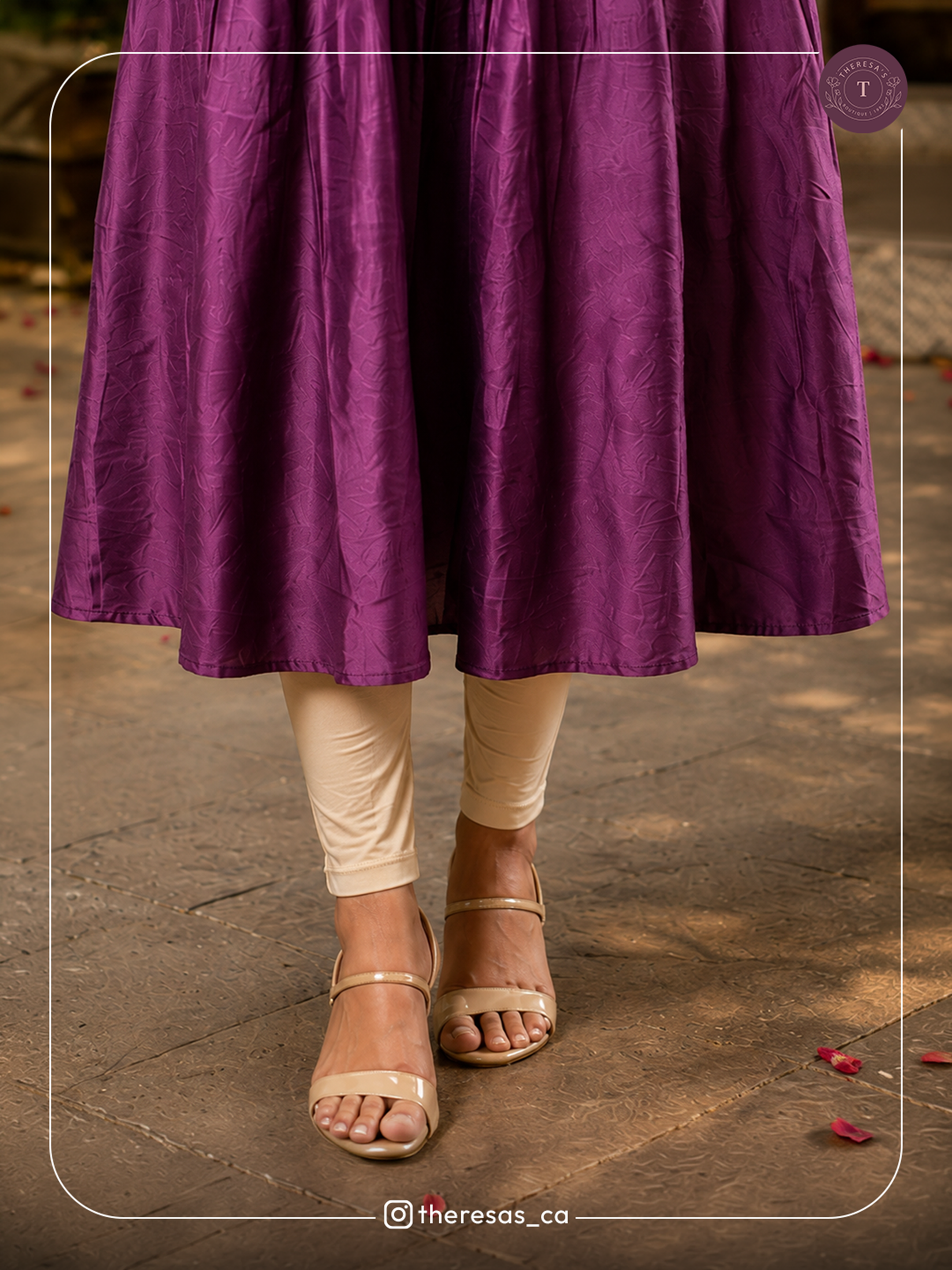 Elegant Purple Anarkali Kurta