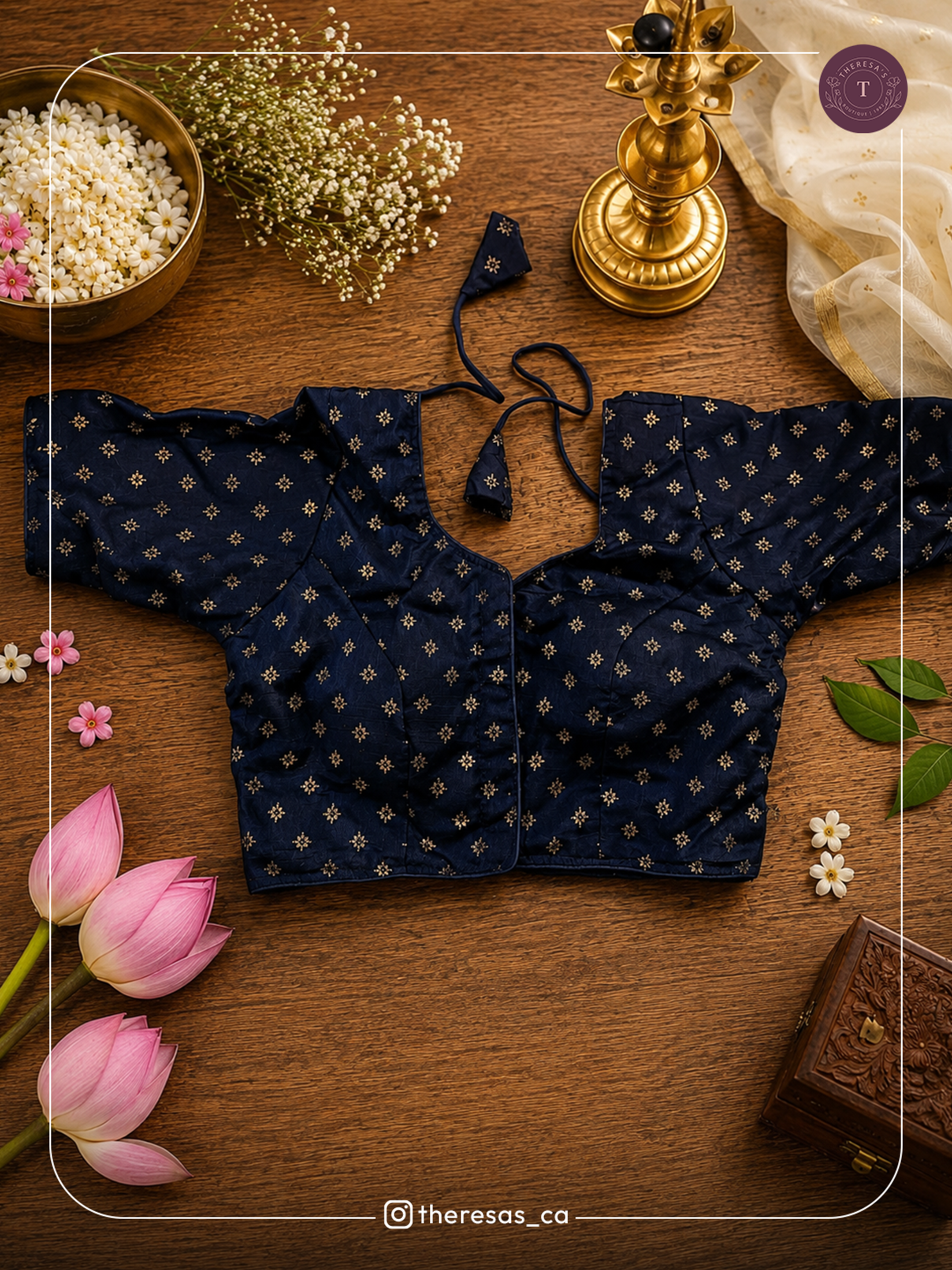 Navy Blue Blouse