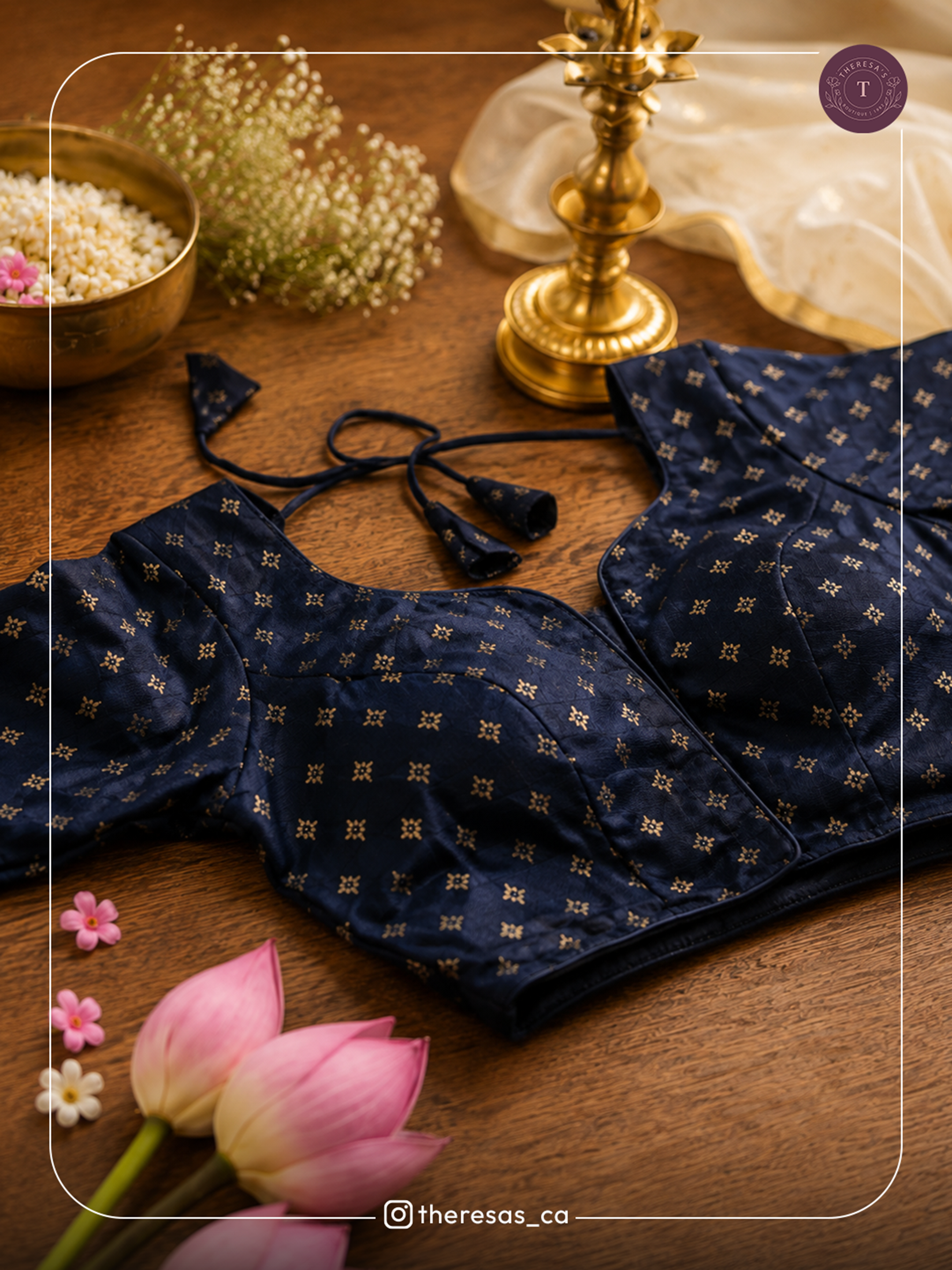 Navy Blue Blouse