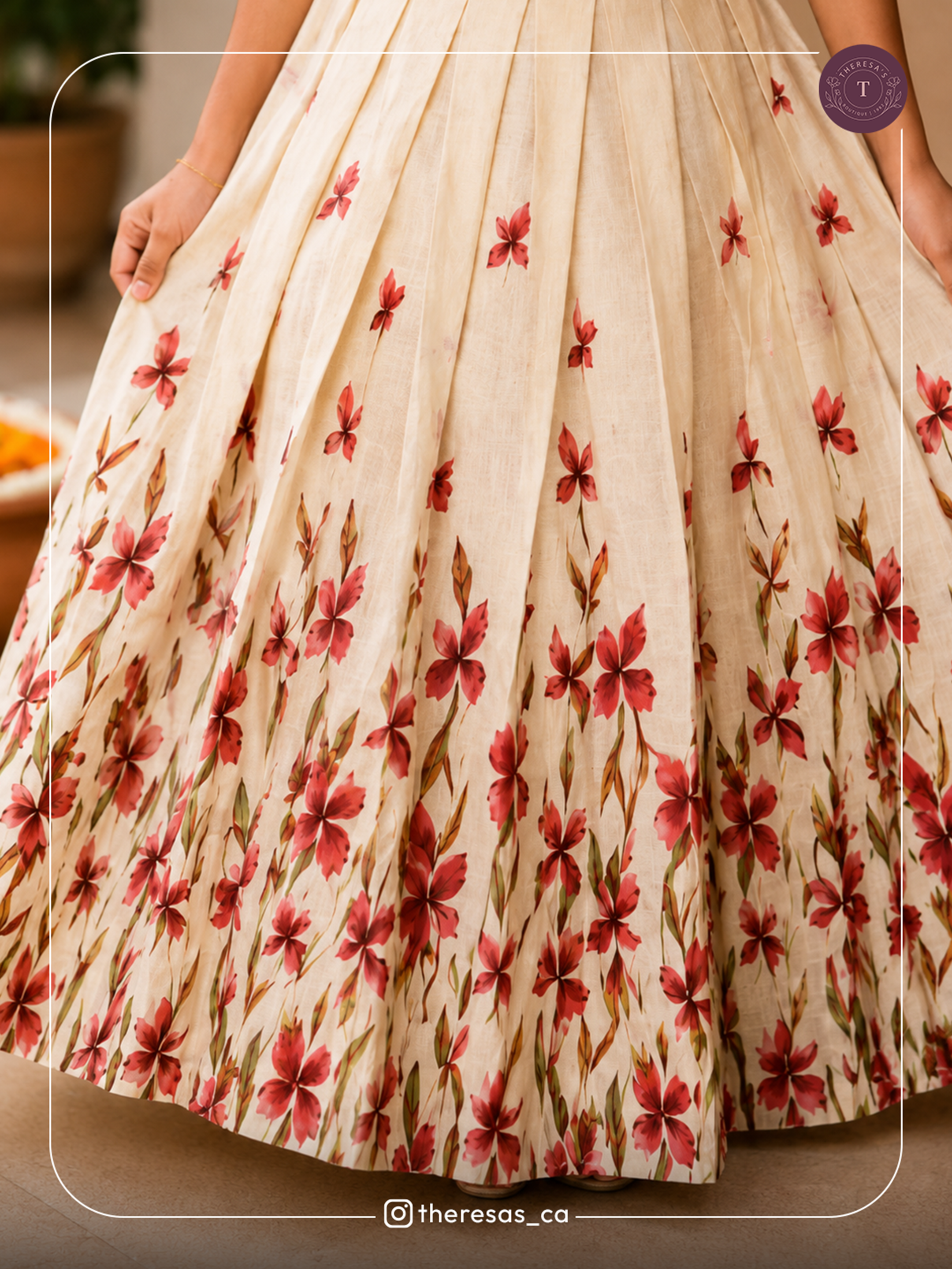 Elegant Floral Festive Girl’s Lehenga